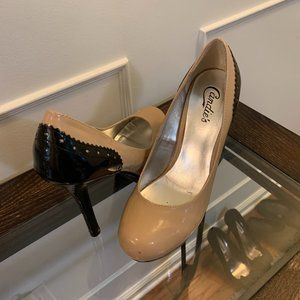 Cream and Black Candie's High Heels